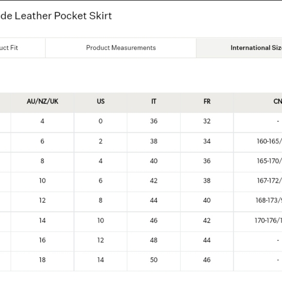 - AJE , Australia Leather 70's Inspired Leather Pocket Skirt NWT Sz 10 - Picture 7 of 14